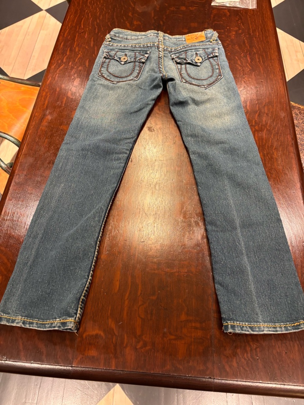 True Religion Women’s Limited Edition Jeans Size 27 Boot Cut With Embroided Seam